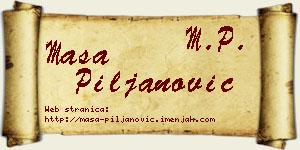 Maša Piljanović vizit kartica